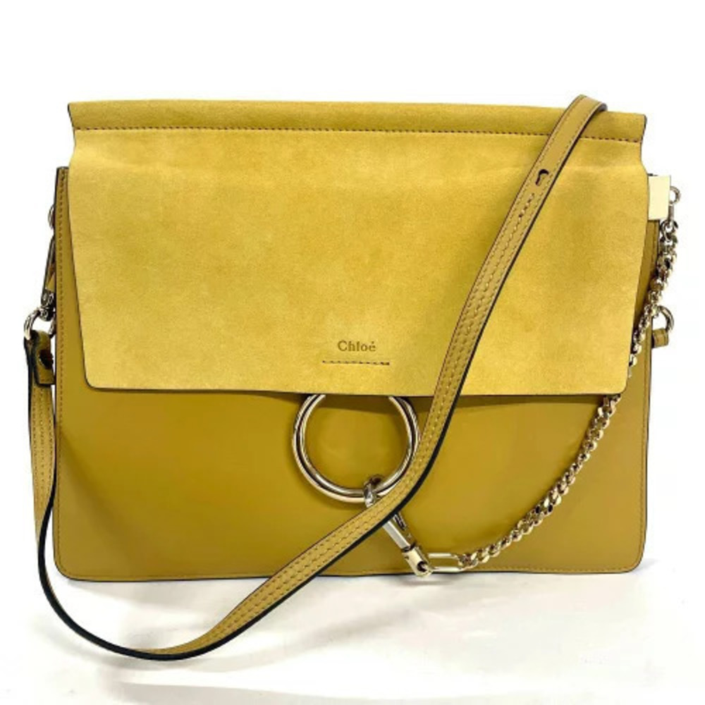 Chloe Faye shoulder bag leather yellow clutch